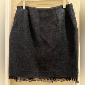 Black Skirt with Ruffle trim. Size 6.